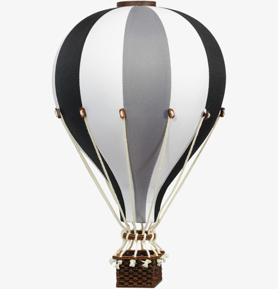 Luftballong Svart/Grå/Vit Medium från SuperBalloon hängande