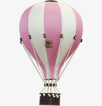 Luftballong Benvit/Rosa Medium från SuperBalloon i detalj