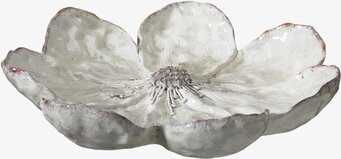 Trädgårdsdekoration Blomma Vit Melerad Stor från Wikholm Form