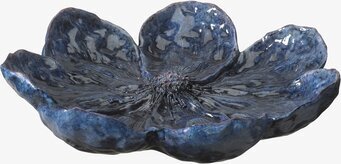 Trädgårdsdekoration Blomma Blå Melerad Liten från Wikholm Form