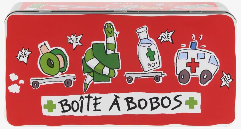 Plåtburk Medicin Röd från Derriére la porte, lekfull design