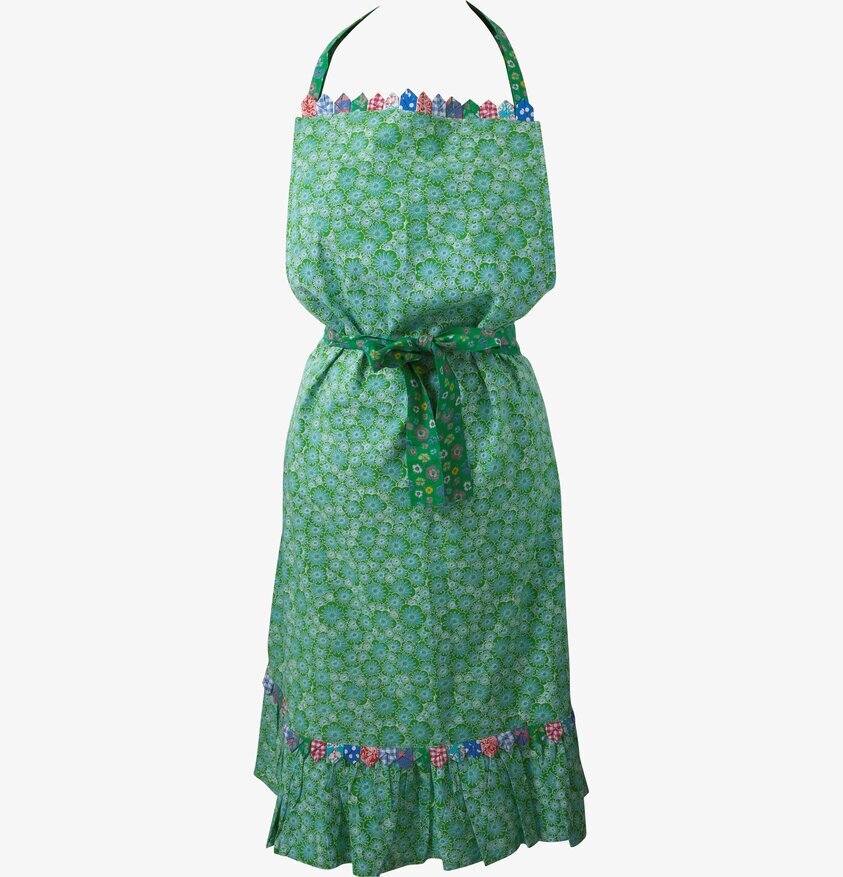 Förkläde Origami Grön från Rice med blommor och origami