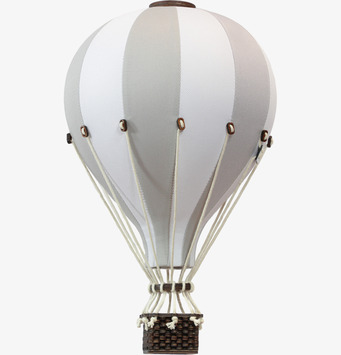 Luftballong Ljusgrå/Vit Small från SuperBalloon hängande