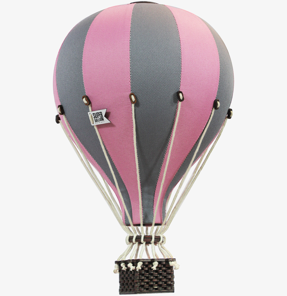 Luftballong Rosa/Grå Small från SuperBalloon i detalj