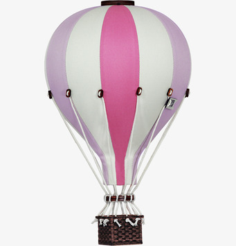 Luftballong Rosa/Lila/Benvit Small från SuperBalloon mot vit bakgrund