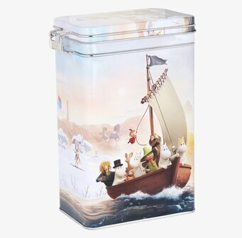 Bild av fantasifull kaffeburk med Mumintrollen