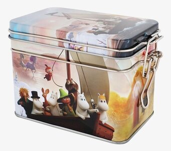 Bild av färgglad teburk med Moomin-segeläventyr