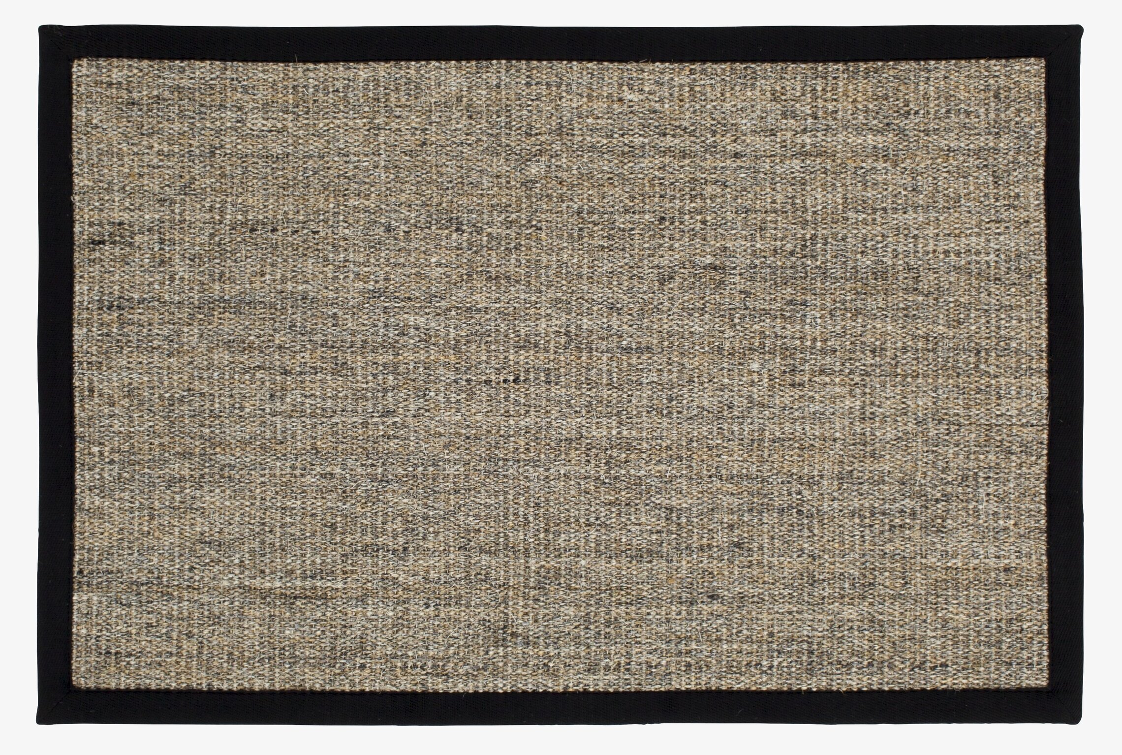 Dörrmatta Sisal Natural från Dixie med svart kant vid entrén