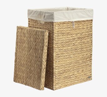 Tvättkorg Flätad Vattenhyacinth från Dixie i neutral miljö