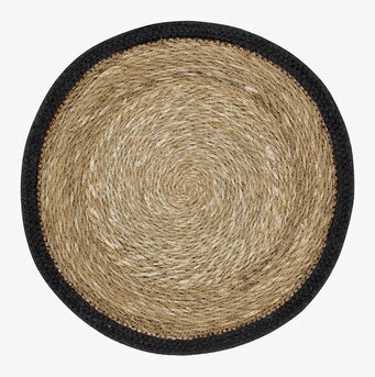 Bordstablett Emil Svart från Dixie, rund och elegant design