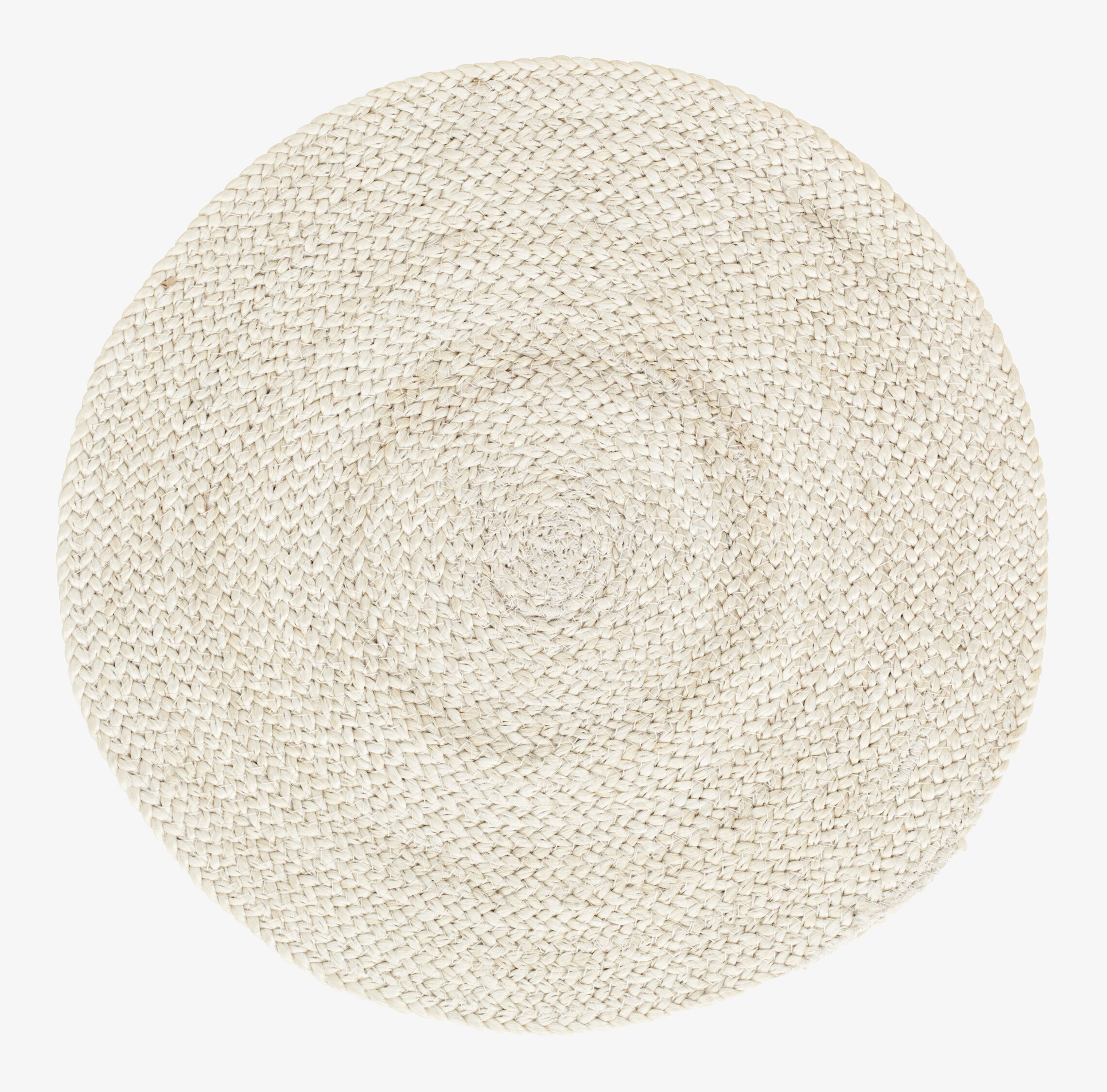 Bordstablett Braided Vit från Dixie, rund och flätad, 38 cm