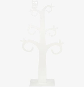 Smyckesträd Uggla vit från Pluto Produkter i vit metall