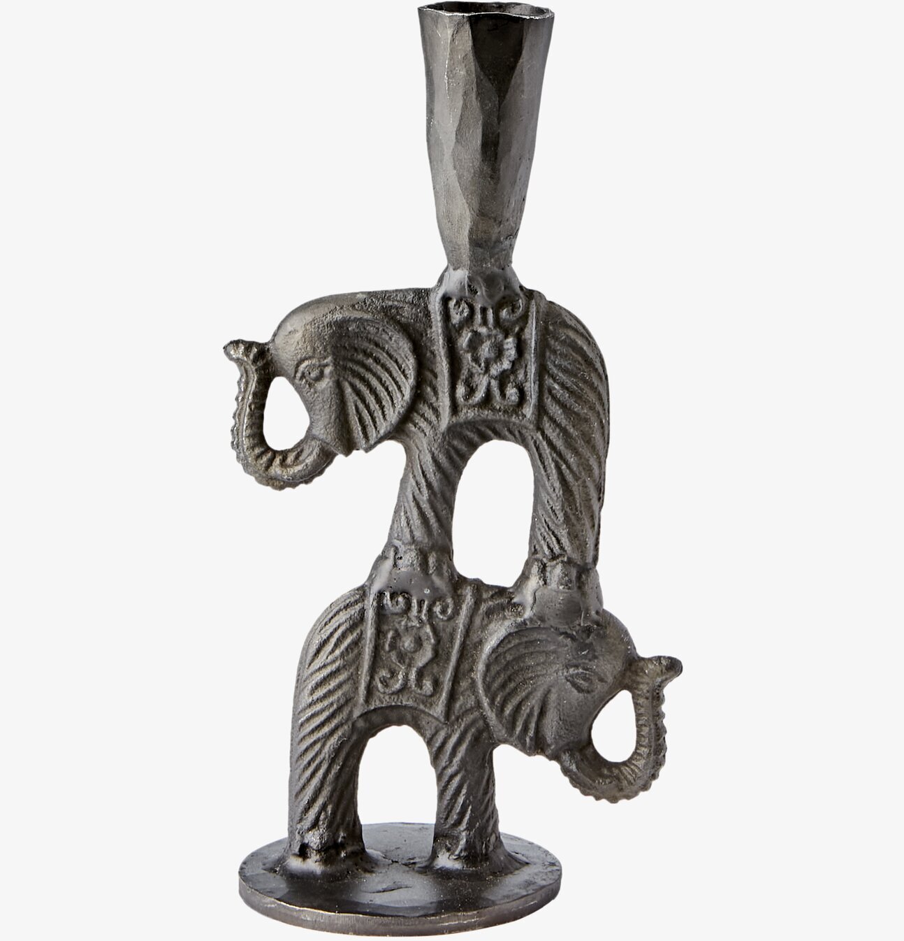 Thor Ljusstake M från Affari med två elefanter i metall