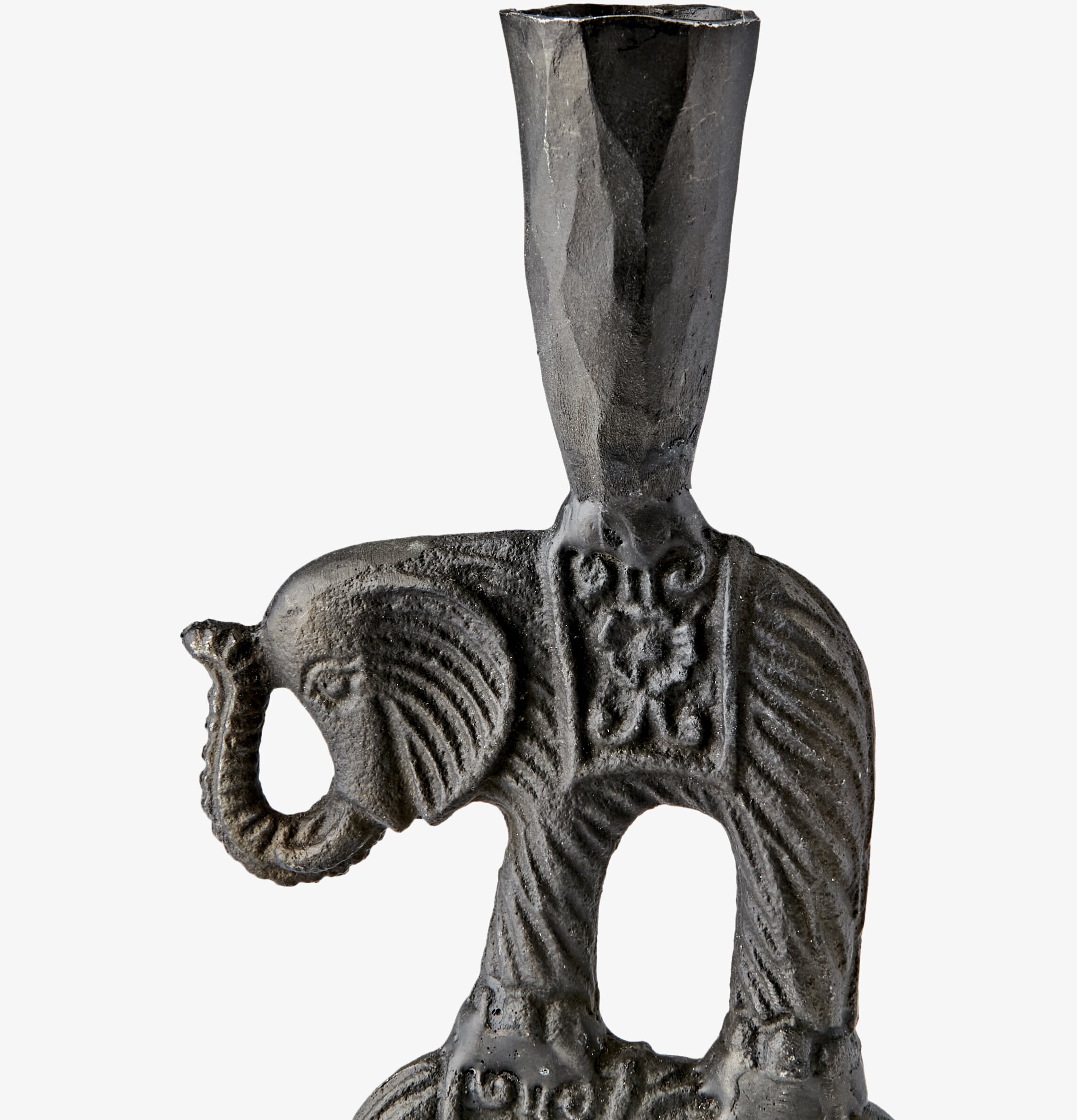 Thor Ljusstake M från Affari med elefantdesign och mörk färg