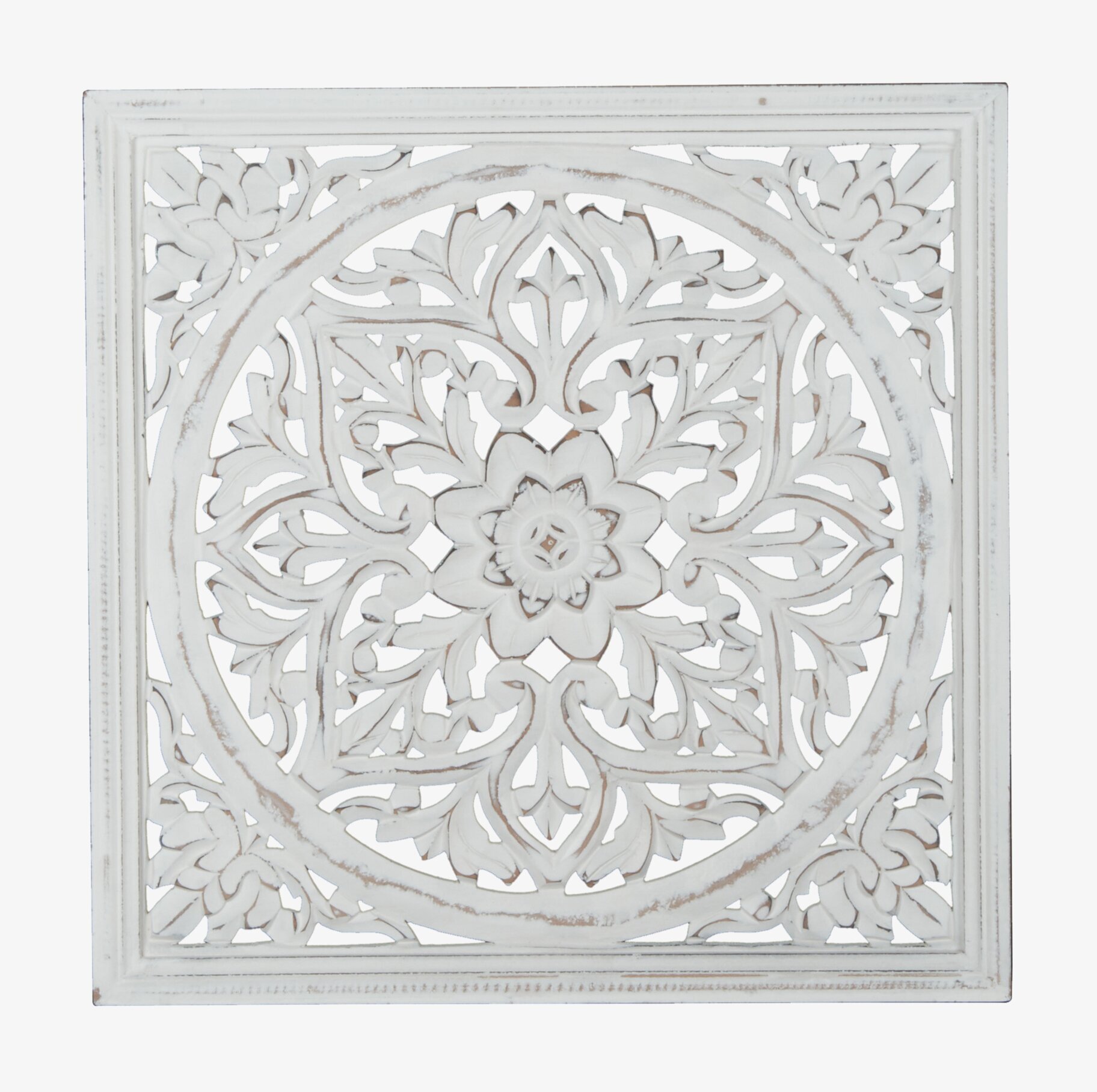 Väggdekoration Carve S Vit från Affari med blommotiv