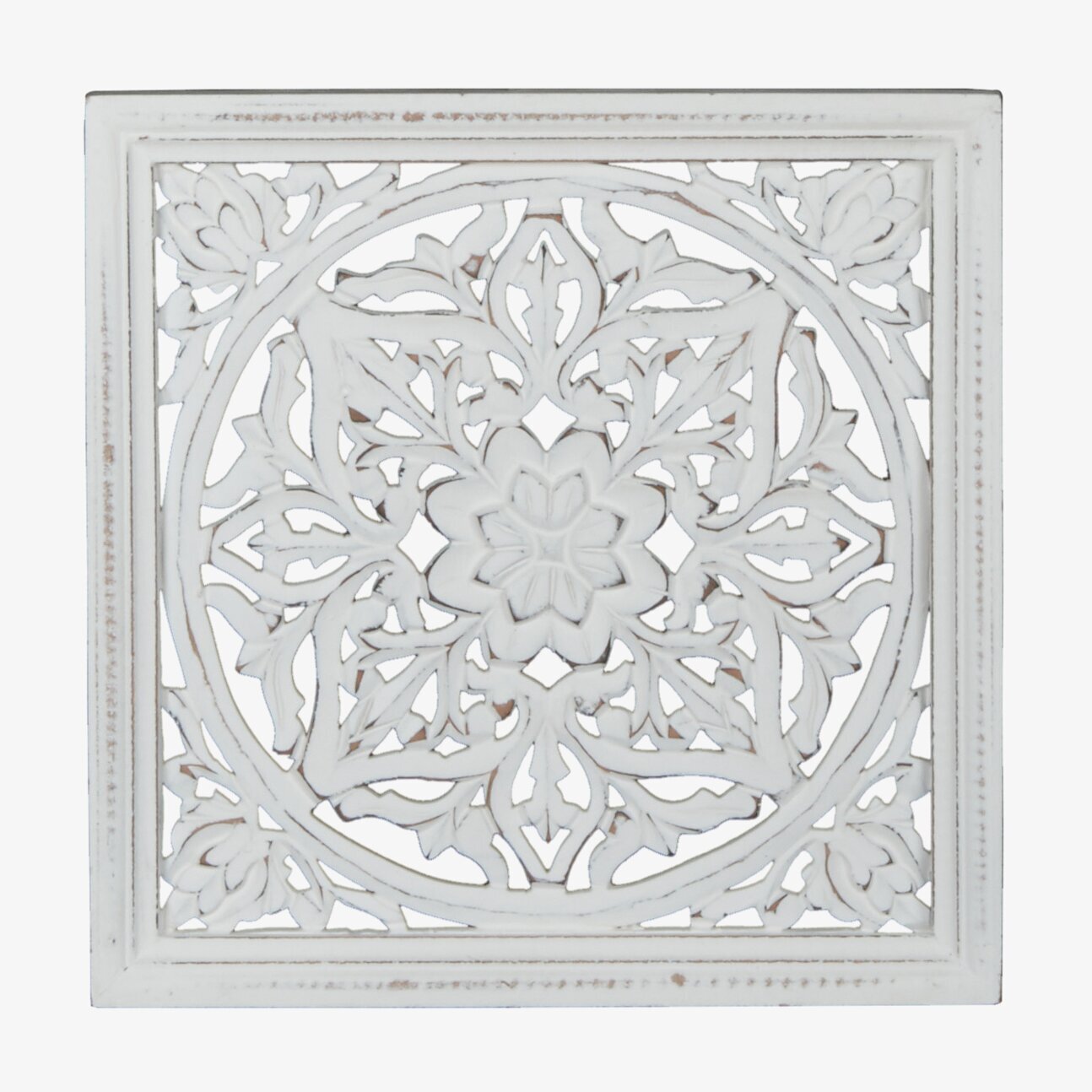 Väggdekoration Carve XS Vit från Affari med blommotiv