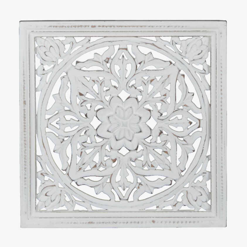 Väggdekoration Carve XS Vit från Affari med blommotiv