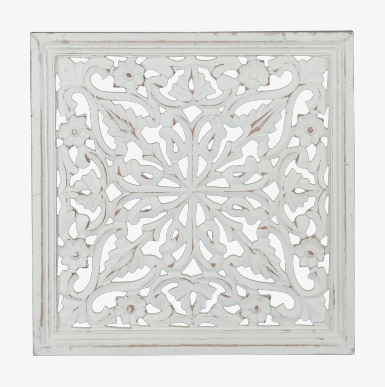 Väggdekoration Carve XS Vit från Affari i vitmålat trä