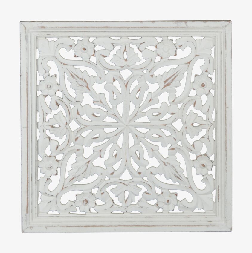 Väggdekoration Carve XS Vit från Affari i vitmålat trä