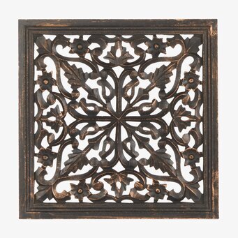 Väggdekoration Carve Svart/Guld XS från Affari med mönster