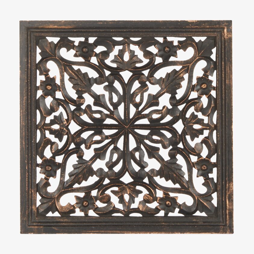 Väggdekoration Carve Svart/Guld XS från Affari med mönster