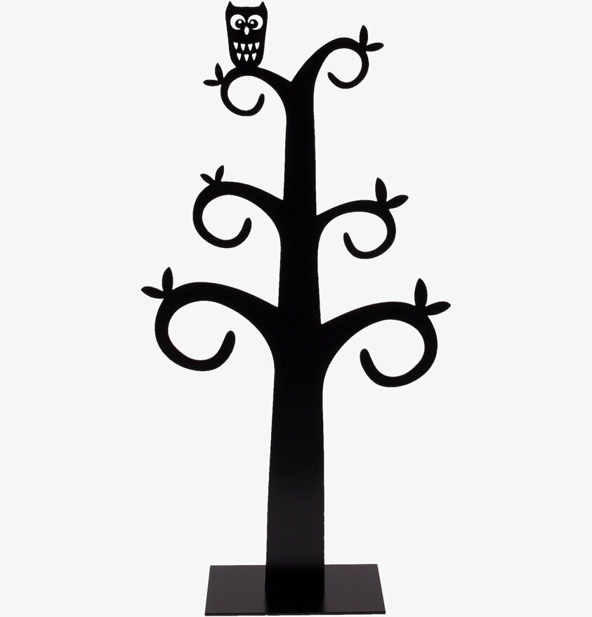 Smyckesträd Uggla svart från Pluto Produkter i metall