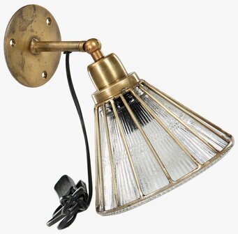 Vägglampa Glas Spot från A Lot Decoration med mässingsram