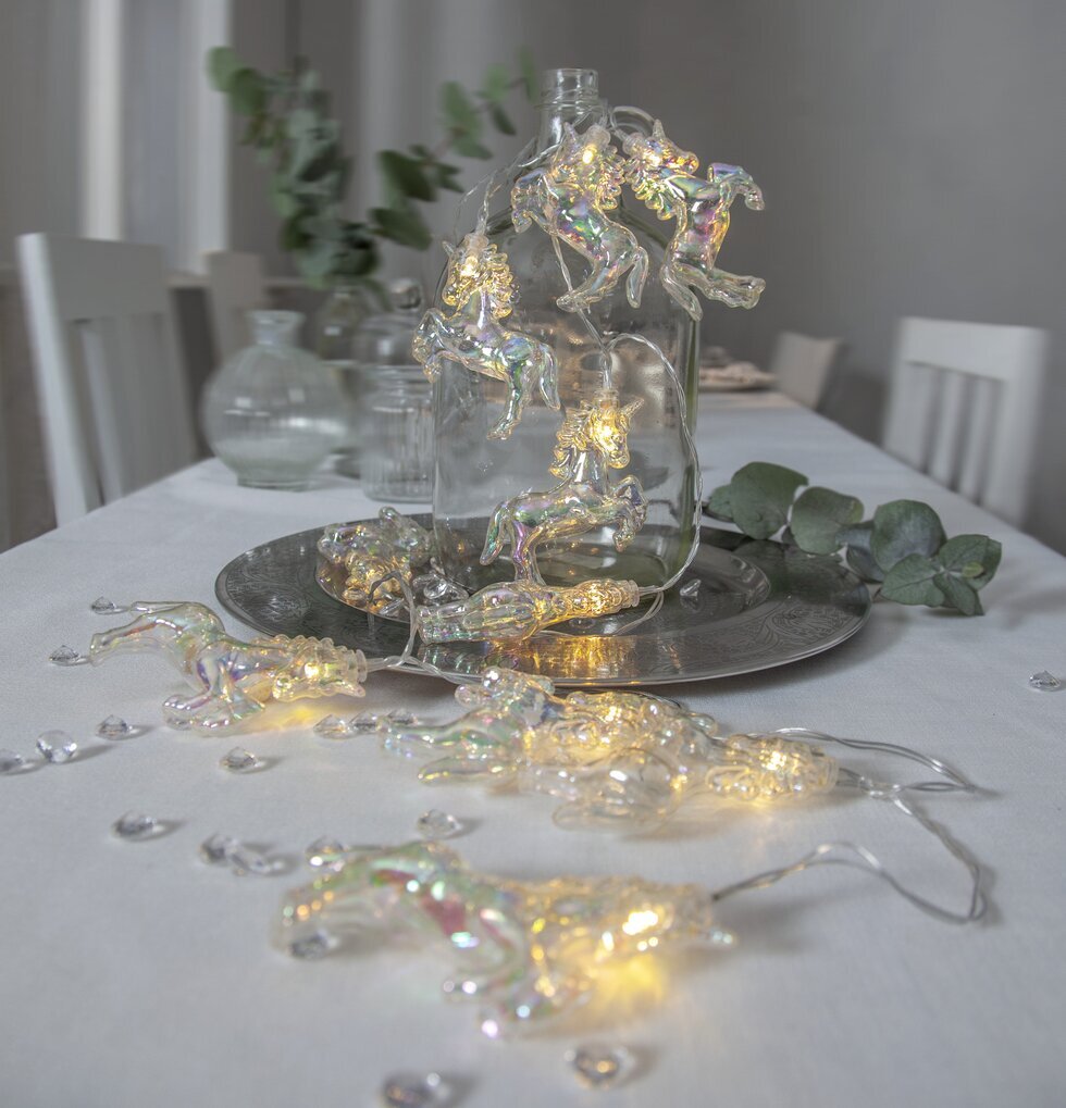 Ljusslinga Nacy Unicorn från Star Trading i glasflaska