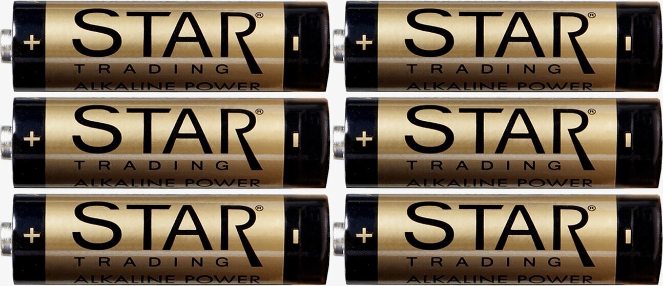 BATTERI AA 1,5V POWER ALKALINE från Star Trading i multipack