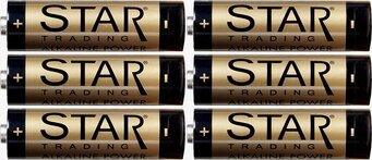 BATTERI AA 1,5V POWER ALKALINE från Star Trading i multipack
