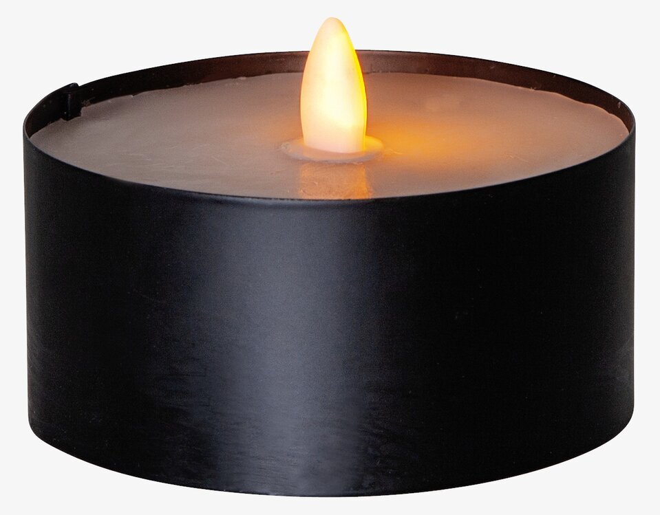 LED Ljus Torch Candle från Star Trading med svart hölje
