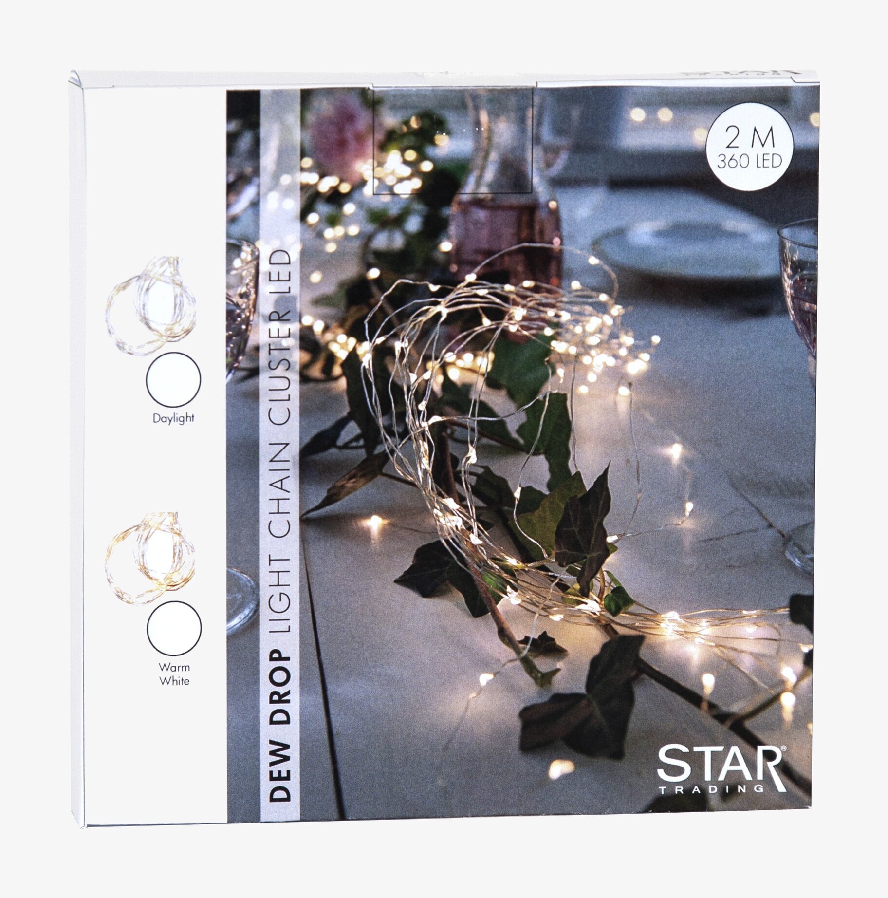 Ljusslinga Dew Drops från Star Trading i elegant förpackning