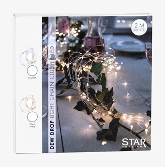 Ljusslinga Dew Drops från Star Trading i elegant förpackning