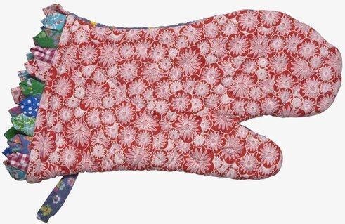 Rice Grytvante Origami Rosa/Lila med färgglatt blommönster