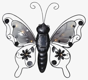 Solcellsdekoration Butterfly från Star Trading i metall