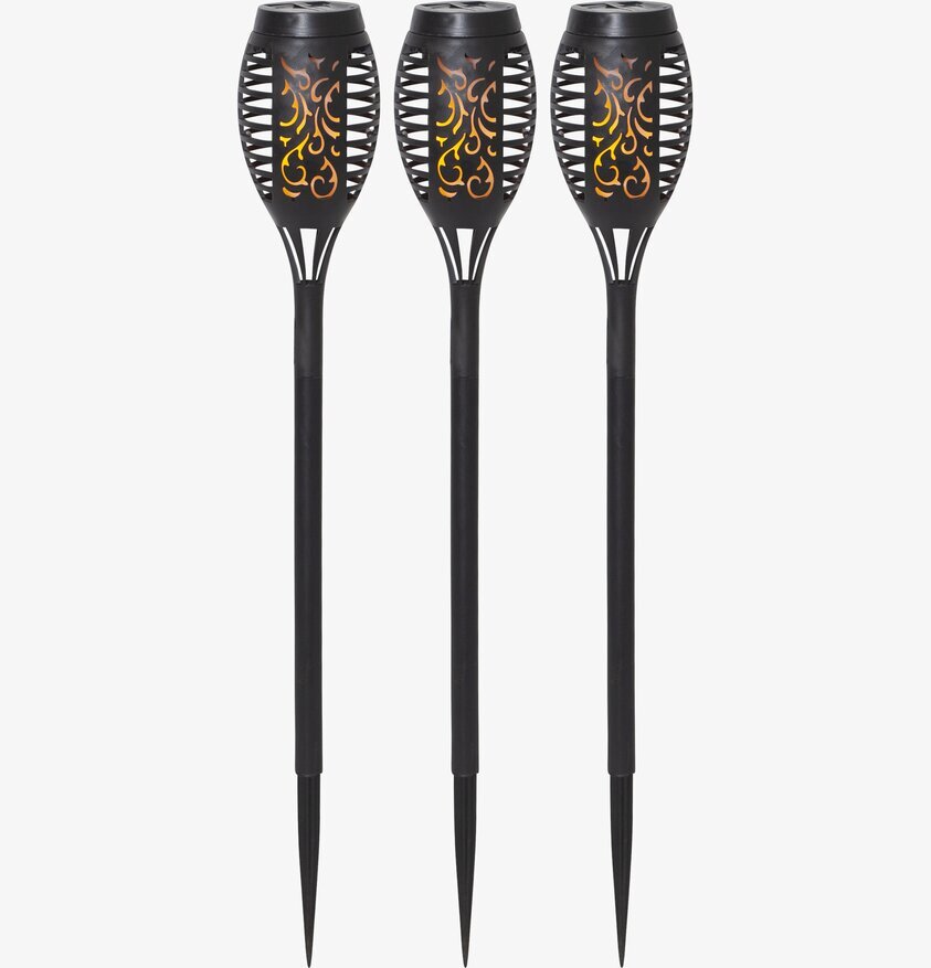 Solcellsbelysning Flame Mini 3-Pack från Star Trading