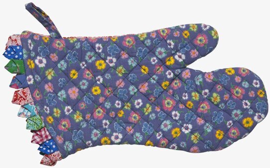 Grytvante Origami Rosa/Lila från Rice med blommigt mönster