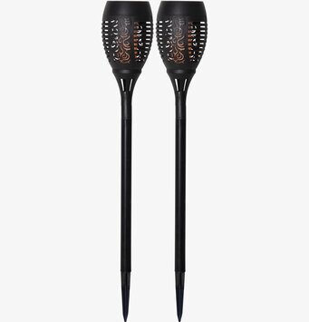 Solcellsbelysning Flame 2-Pack från Star Trading i trädgård