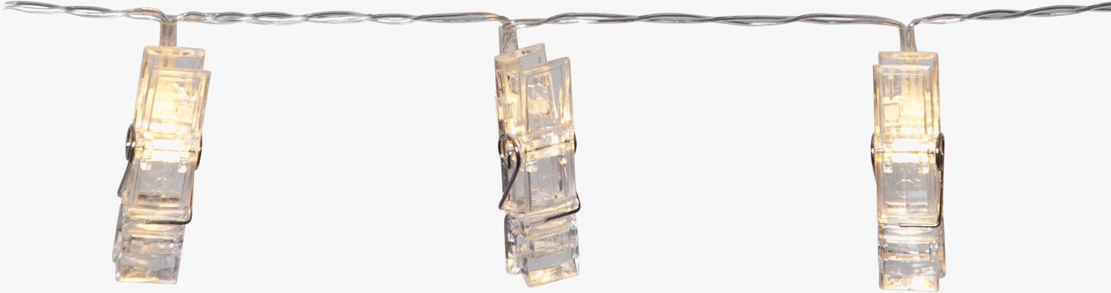 Ljusslinga Clippy från Star Trading med LED och klämmor