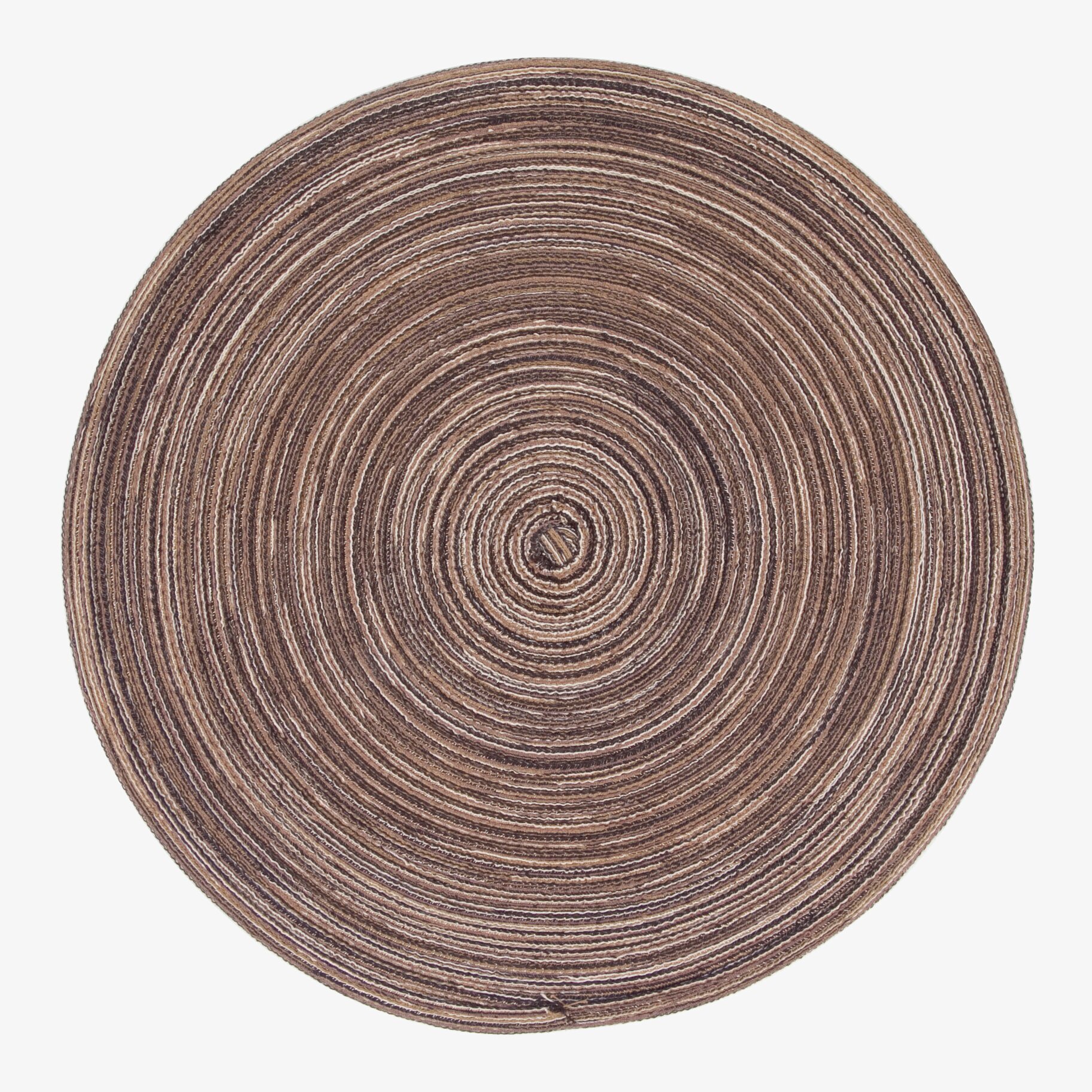 Tablett Dart brun från Dixie med cirkulärt mönster i brunt