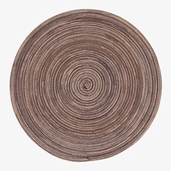 Tablett Dart brun från Dixie med cirkulärt mönster i brunt