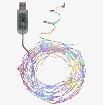 Ljusslinga Extra Dew Drops från Star Trading med USB-anslutning