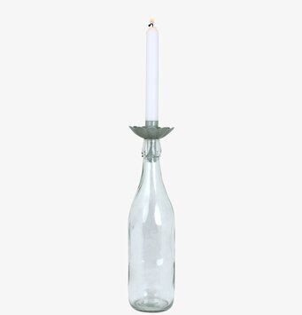 Ljushållare Flaska Ingrid Grön från Strömshaga i glas