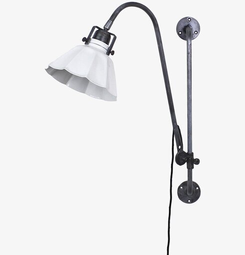 Vägglampa Margareta Antik Vit/Grafit från Strömshaga