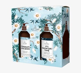 Giftbox Lovebirds från The Gift Label med två tvålar