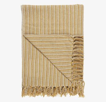 Pläd Stripes Creme/Gul IB Laursen Täcken, filtar, plädar och överkast Filtar Plädar Överkast