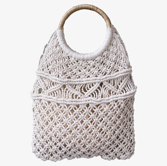 Väska Med Handtag Rotting från Chic Antique i virkad bomull