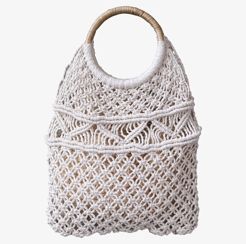 Väska Med Handtag Rotting från Chic Antique i virkad bomull