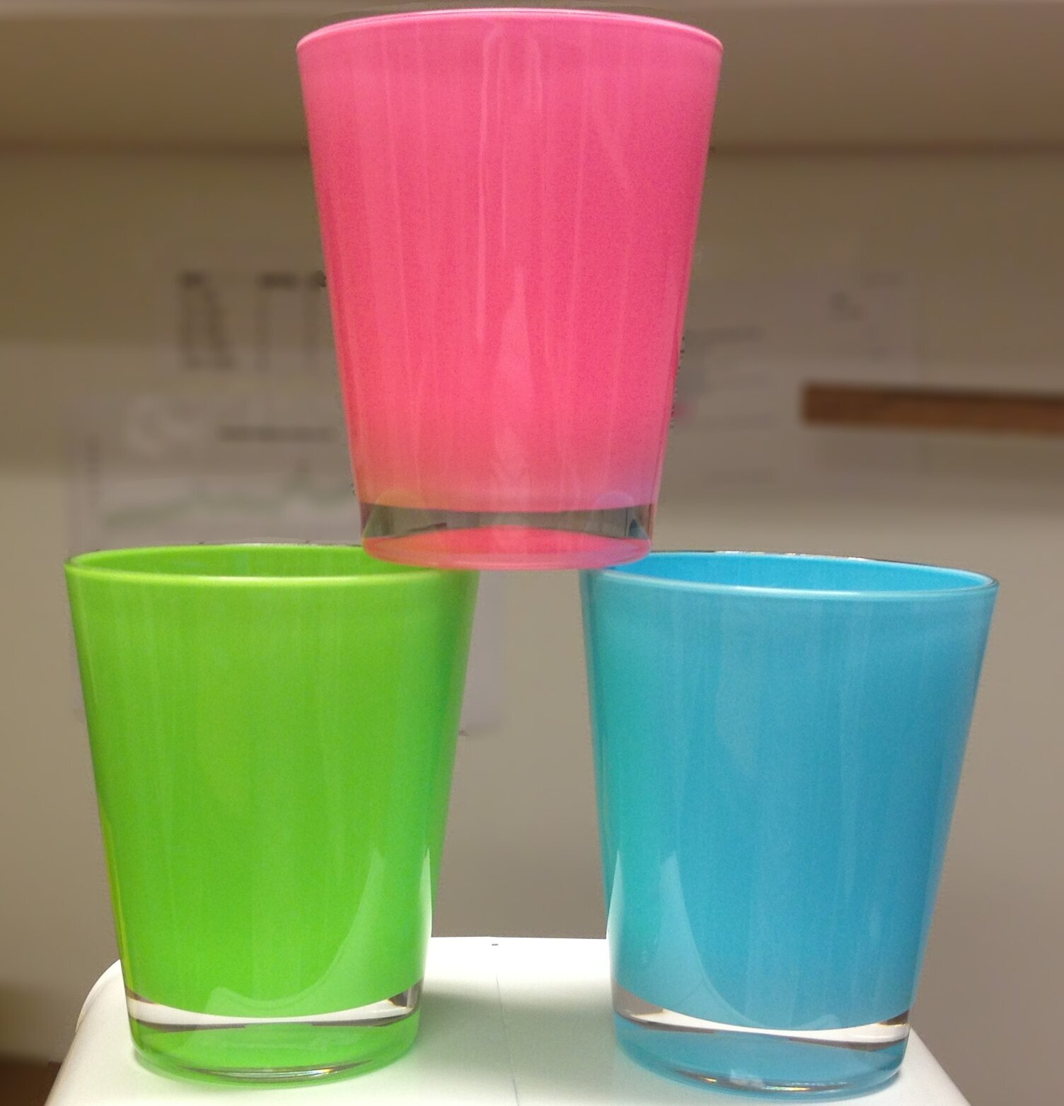 Retro Glas Turkos från Rice i livlig färg med retrodesign