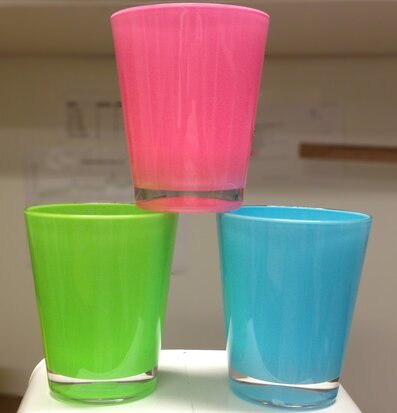 Retro Glas Turkos från Rice i livlig färg med retrodesign